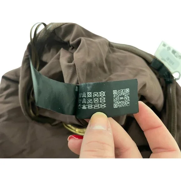 Zara Womens Swimsuit Large Brown Metal Draped Bandeau One Piece 0167/217 NWT - Picture 12 of 15